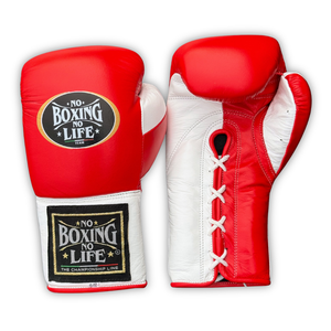ถุงมือชกมวย GYMSTERO No Boxing No Life คุณภาพสูง หนังวัวแท้ ปิดนิ้วเต็มรูปแบบ ปรับได้ด้วยสายรัดแบบตะขอและห่วง - Product Image 1
