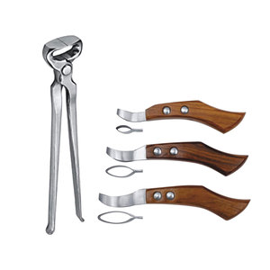 ที่ตัดกีบม้าขนาด 12 นิ้ว พร้อมที่ยึดตะปูเกือกม้า และมีดตัดกีบม้าแบบวงแหวน เหล็กวานาเดียมคุณภาพสูง อุปกรณ์สำหรับช่างตัดแต่งกีบม้า - Product Image 2