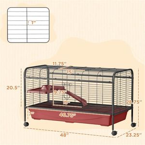 Grande Gabbia in Metallo per Animali Domestici, Recinto per Cani e Conigli, Uso Interno ed Esterno, Taglia XL con Motivo Animale - Product Image 3