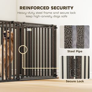 Gabbia per Cani in Metallo Resistente da 83 Pollici per Razze Grandi, Cuccia Modulare in PP con Divisorio e Tappetino - Product Image 3