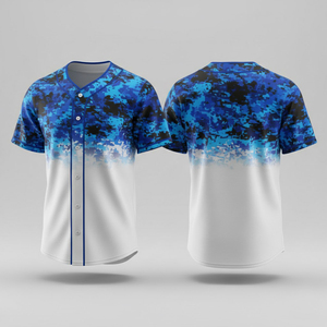 Fashionable Breathable Sublimated Baseball Jersey Custom <b>Aesthetic</b> Print Button Down Baseball <b>Top</b> for Streetwear 2026 - Product Image 1