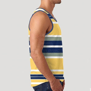 Camiseta sin Mangas para Hombre, de Moda, Suave, Cómoda, Transpirable, de Algodón Tejido, para Verano, Playa, Vacaciones, Uso Casual - Product Image 5