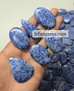 Piedra de Jaspe Azul con Manchas 100% Natural - Cabujón de Jaspe con Manchas de Alta Calidad, Gema Suelta para la Elaboración de Joyería, Cristal de Jaspe - Product Image 2