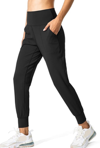 กางเกงโยคะผู้หญิงเอวกลาง-สูง ผ้าสแปนเด็กซ์/ไนลอน มีกระเป๋า น้ำหนักเบา ระบายอากาศได้ดี ทรงหลวม เหมาะสำหรับออกกำลังกายและเล่นกีฬา - Product Image 5