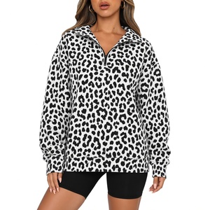 Sweat-shirt surdimensionné pour femme, imprimé arbre, manches longues, pull en tricot, style automne, 100% polyester, respirant - Product Image 4