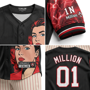 Maillot de baseball personnalisé sublimé 100 % polyester maille à manches courtes anti-humidité streetwear chemise boutonnée pour homme avec nom d'équipe - Product Image 4