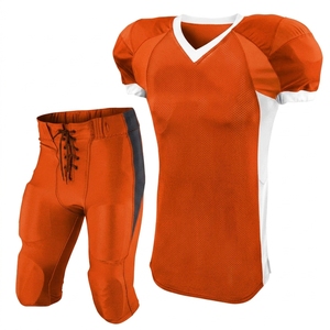 Ensemble de maillot de football américain blanc pour homme, col en V, manches courtes, maille respirante, coupe athlétique, adulte, toutes saisons - Product Image 4