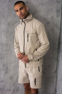 Men’s Premium Hooded Windbreaker Set Lightweight Zip Up <b>Hoodie</b> With Matching Short <b>Running</b> Hiking And Outdoor Men Sportswear Set - Product Image 3