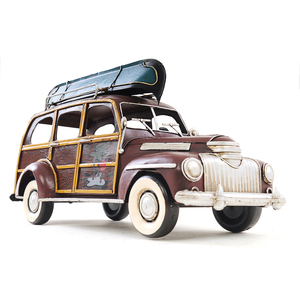 Modelo de Auto Chevrolet Suburban 1947 con Canoa, Escala 1:14, Auto de Metal Artesanal para Decoración del Hogar, Regalo, 35.56Lx13.97Wx17.8H cm - Product Image 6