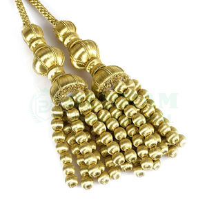 Adorno Decorativo de Borlas Doradas de Lujo con Cuentas Metálicas, Tamaño Personalizado para Vestimenta de Iglesia, Uniformes Ceremoniales y Cortinas - Product Image 1