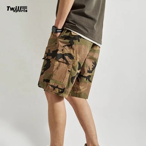 Shorts de basket-ball pour hommes TWILL SPORTS HIGH STREET, imprimé camouflage, polyester/coton, maille respirante, séchage rapide, athlétique, gym, entraînement, course à pied - Product Image 4