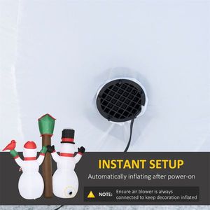 Pupazzo di Neve Gonfiabile Natalizio per Decorazioni Esterne Festive per Casa o Giardino - Product Image 2