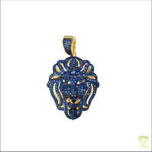 จี้สิงโตสีเงินสเตอร์ลิงพร้อมชุดเครื่องประดับเพชรโมอิส - Product Image 2