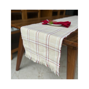 Classic Embroidered 300 TC Jacquard Texture Washable Pastel Cotton <b>Table</b> <b>Runner</b> Pink Striped Washable Home Decor 40x200 Cm - Product Image 2
