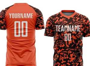 Nuevo Conjunto de Uniforme de Fútbol Transpirable de Manga Corta Unisex para Adultos, Personalizable, para Todas las Temporadas, Cuello Redondo, Impresión Digital - Product Image 3