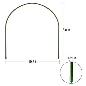 12 pièces de coudes en plastique pour petite serre, 4 pieds * 0,31 pouce, accessoires de soutien pour arche de jardin, connecte les supports de poteaux d'arche de serre - Product Image 6