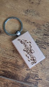 Custom Wooden <b>Keychain</b> <b>Personalized</b> Engraved Wood Key Ring Bulk Supplier - Product Image 4