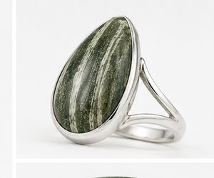 Anillo de Jaspe Natural en Plata de Ley, Lote al por Mayor, Precio al por Mayor, Anillo de Piedra Preciosa de Jaspe, Joyería de Plata Hecha a Mano, Estilo Boho para Mujer - Product Image 3
