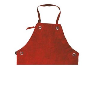 Red Leather Bib <b>Apron</b> Woven Durable Without Pockets For Cooking Daily Use - Product Image 1