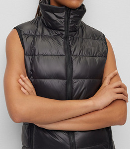Gilet matelassé sans manches pour femme, col montant, fermeture éclair intégrale, OEM, pas cher, pour l'hiver - Product Image 5