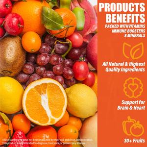 Complément alimentaire OEM/ODM de fruits et légumes, vitamines de fruits et légumes avec mélange prébiotique pour soutenir le système immunitaire - Product Image 2