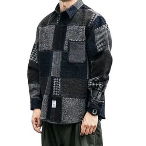 Camisas de Franela a Cuadros Premium de Manga Larga para Hombre, Personalizadas, Extra Grandes, de Poliéster y Algodón Pesado, con Doble Bolsillo - Product Image 1