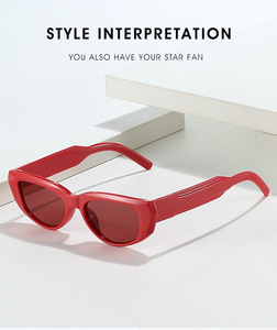 89217 New Fashion Street Shooting Personality Shades Custom Logo Small Cat Eye Frame Vintage Women Men <b>Sunglasses</b> - Product Image 4