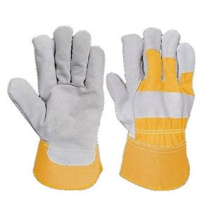 Guantes de Seguridad Industriales de Alta Resistencia, Diseño Nuevo, Cuero Vacuno, Forro de Algodón, Protección para Manos y Cuerpo, Puño Reforzado con Goma, Certificación CE - Product Image 1
