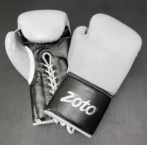 Professional Lace Up Boxing Gloves Leather Fight Gloves for Competition Sparring Training with Premium <b>Foam</b> <b>Padding</b> - Product Image 3