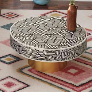 Table basse en os incrusté de haute qualité, élégante pièce maîtresse pour la décoration du salon, table basse en os incrusté artisanale - Product Image 2