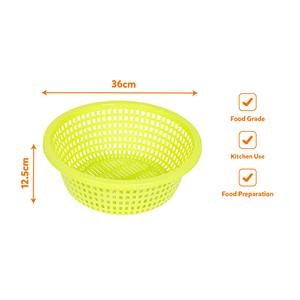 Food Grade <b>Plastic</b> Washing Basket Bulk Large <b>Mesh</b> Colander Strainer for Restaurant Commercial Kitchen Food Prep Drainage - Product Image 1