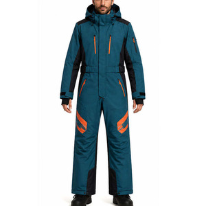 Custom Unisex One Piece Ski Suit Hooded Snowboard <b>Jumpsuit</b> Winter Snow Wear OEM Private Label Manufacturer - Product Image 3