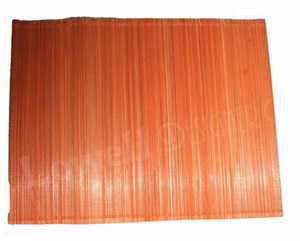 Premium Retro Rectangle Bamboo Handmade Handwoven Textured Orange Reusable <b>Table</b> <b>Mat</b> - Product Image 2
