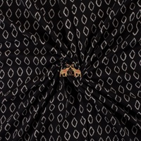 Belle Floral 100% Coton Imprimé Tissu Doux Confortable Femmes Chemises Robes Noir Main Bloc Imprimer Filles