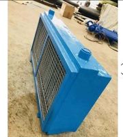 Refroidisseur d'huile hydraulique en aluminium bleu avec double ventilateur 24V, échangeur de chaleur tubulaire à faible bruit pour usage industriel