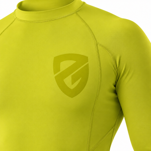 T-shirt de compression respirant et antibactérien imprimé sur mesure pour homme, manches longues, en Spandex/Polyester, vêtement de sport OEM - Product Image 6