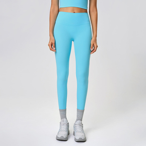 Leggings de yoga sans couture pour femmes, nouvelle collection, design tendance, haute élasticité, couleur unie, avec poche, pantalon de fitness, vente en gros personnalisée - Product Image 4