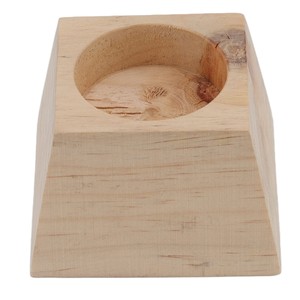 Portavelas Redondo Hecho a Mano de Madera de Pino Natural |   Candelabros Decorativos para el Hogar al por Mayor - Product Image 1
