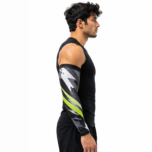 Mangas de compresión deportivas para hombre, personalizadas, transpirables, de secado rápido, elásticas, para fitness, running, ciclismo, entrenamiento, soporte y protección atlética. - Product Image 3