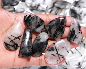 100% ผลึกควอตซ์เจียระไนแบบหยาบธรรมชาติสีดำสำหรับทำเครื่องประดับอัญมณีหลวม - Product Image 4