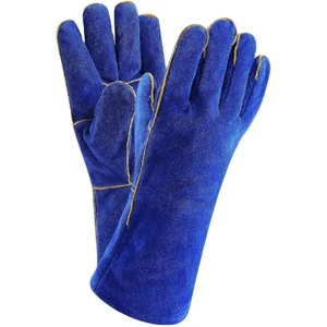 Gants de sécurité robustes en cuir de vachette pleine fleur, anti-chaleur, anti-étincelles, de protection industrielle, anti-coupure, antidérapants pour soudeurs - Product Image 1
