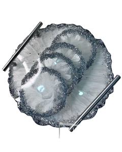 HOTEL Plateau de service en résine époxy fait à la main Essentiels de cuisine uniques pour la maison Restaurant Hôtel Plateaux de service décoratifs - Product Image 5