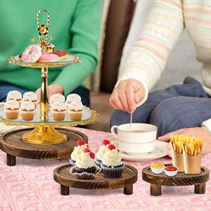 Ensemble de supports décoratifs en bois massif pour buffet, présentoirs en bois pour aliments, boîtes pour mariage, réceptions, traiteur, hôtel, vente en gros - Product Image 2