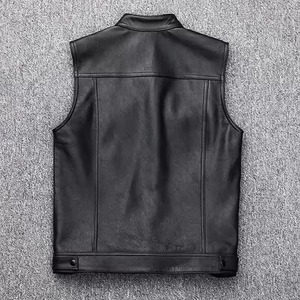 Chaleco de Cuero Reversible Impermeable para Hombre, Estilo Urbano, Cuello en V, Tallas Personalizables, Múltiples Colores, Nueva Llegada 2026 - Product Image 2