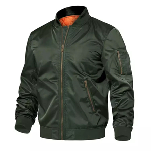Chaquetas Bomber de Lona para Hombre de Alta Calidad, con Logotipo Personalizado en la Parte Delantera, Marca Privada, Ropa de Invierno, Chaquetas Personalizables OEM - Product Image 1