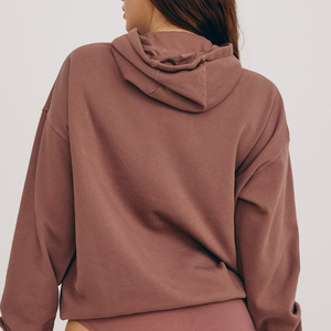 Blusa Bordada Personalizada al por Mayor para Mujer, Camiseta de Manga Corta, Tops de Moda Urbana, Sudadera con Capucha - Product Image 6