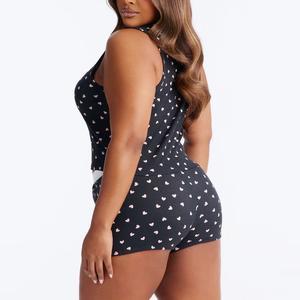 Conjunto de Pijama Corto y Sexy para Mujer, Estilo Europeo y Americano, Transpirable, Casual, con Estampado Floral, Top Camisola y Pantalones Cortos para el Hogar - Product Image 5