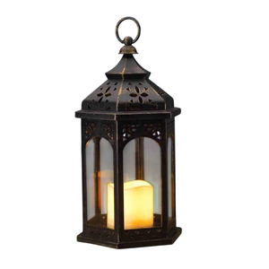 Modern Style Gold Metal Moroccan Decorative <b>Candle</b> <b>Lantern</b> <b>Holder</b> For Hanging Or Table Centerpieces Indoor Home Decor Outdoor - Product Image 4