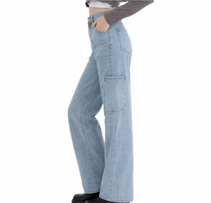 Jeans de Mezclilla Holgados de Cintura Alta Estilo Vintage para Mujer, Ecológicos, de Secado Rápido, Cómodos y Casuales - Product Image 3