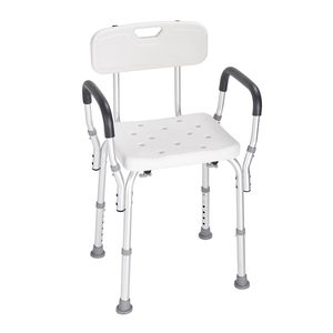 Sedia da Doccia Regolabile con Schienale, Design Antiscivolo, Leggera per Vasca e Doccia - Product Image 4
